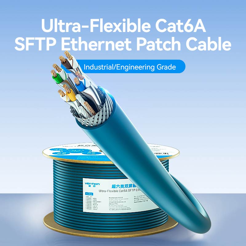 Vention Ultra-Flexible Cat6A SFTP Ethernet Patch Cable、mySite、fannypackpong