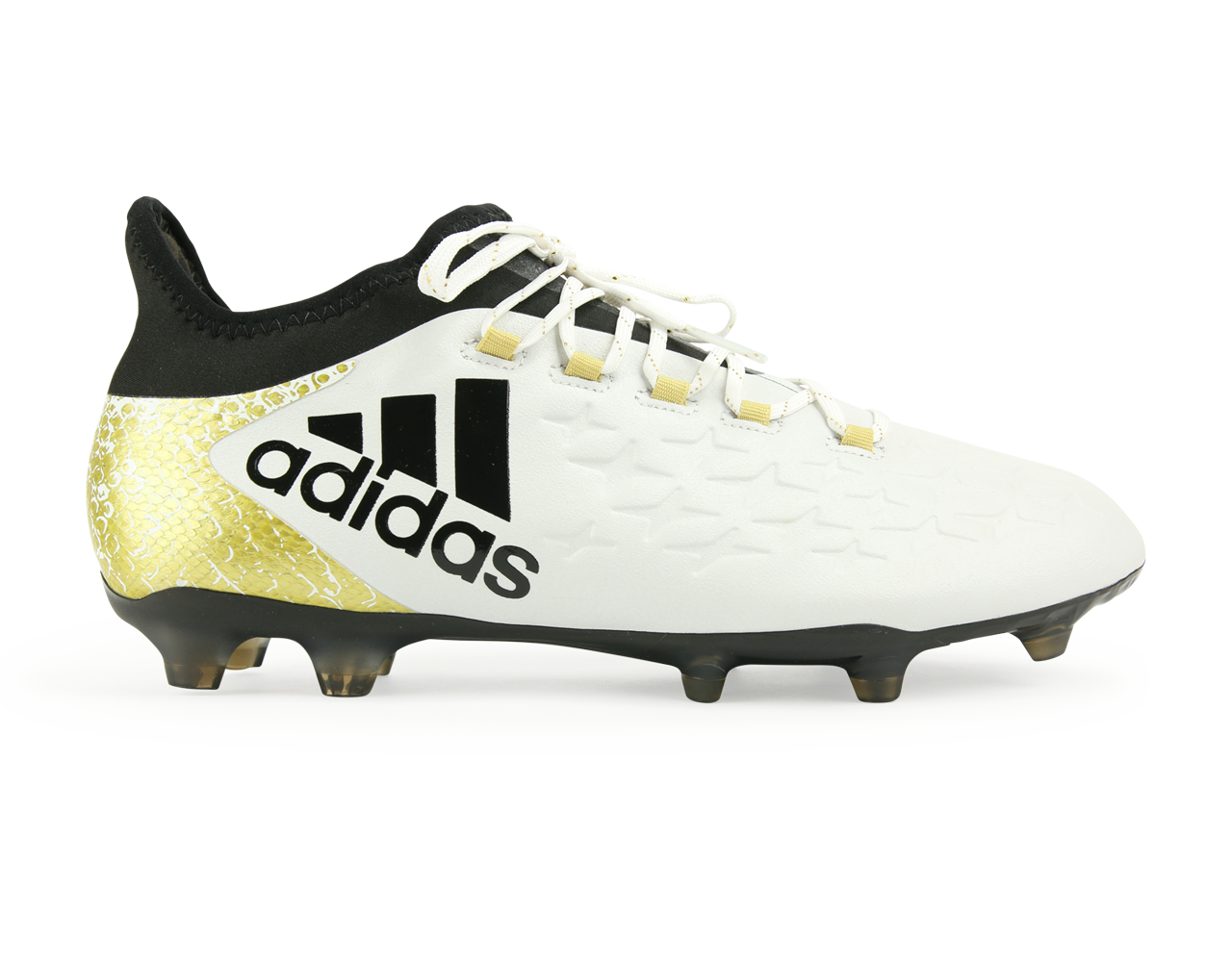 adidas Men's X 16.2 FG/AG White/Core Black/Gold Metalic、mySite、noshort