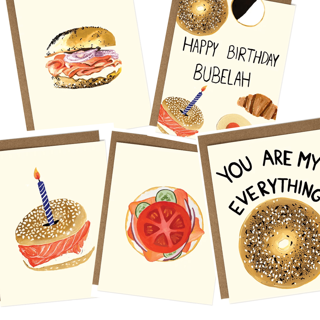 Everything Bagels Greeting Cards, Set of 5、mySite、topwebapps
