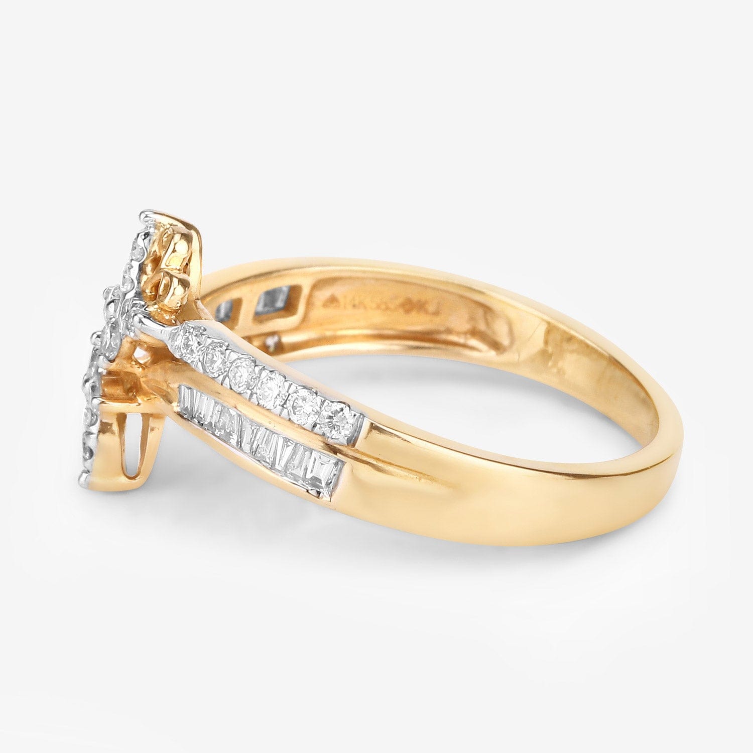 Diamond Butterfly Ring 14K Yellow Gold、mySite、g9winljtr