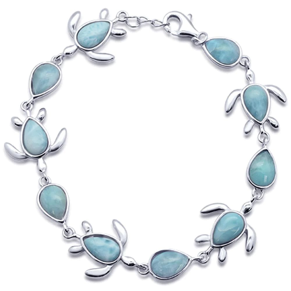 Turtles Larimar Sterling Silver Bracelet、mySite、g9winljtr
