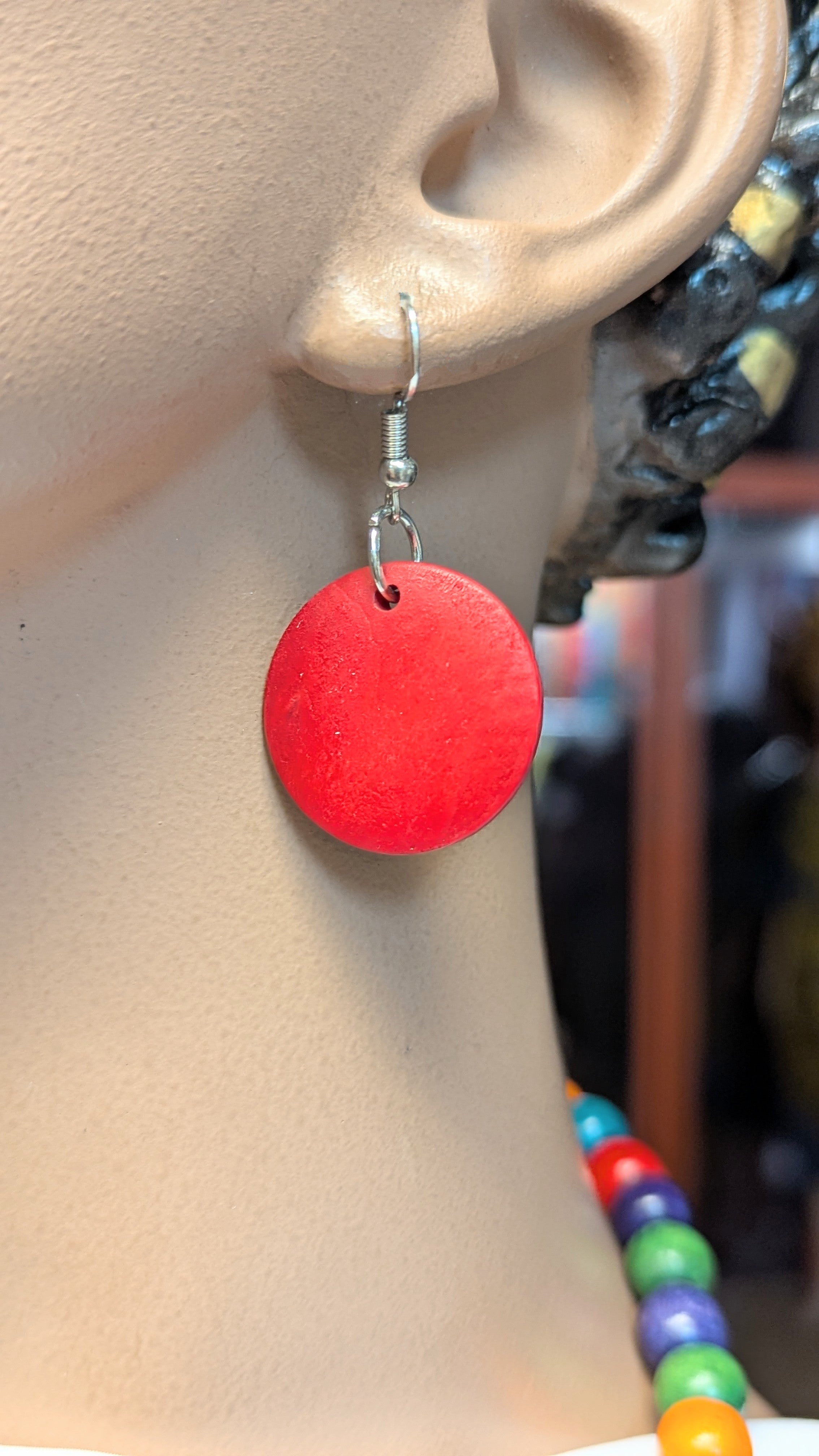 Dupsie's Nafasi Multicolored Wooden African Necklace and African Earrings Set DPJMANE9、mySite、solidvoid