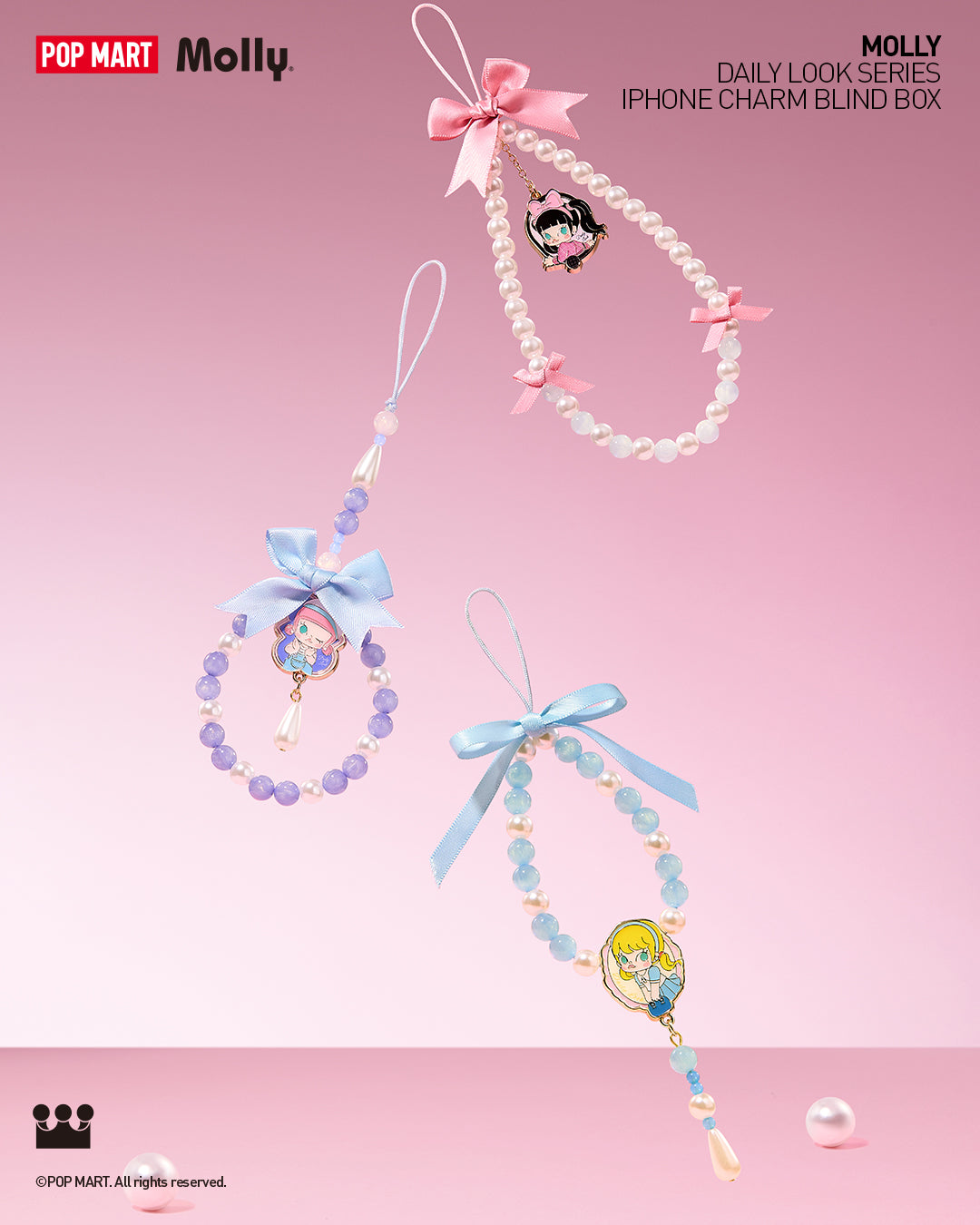  POP MART MOLLY Daily Look Series-Phone Charm Blind Box、mySite、greenlandpopulation