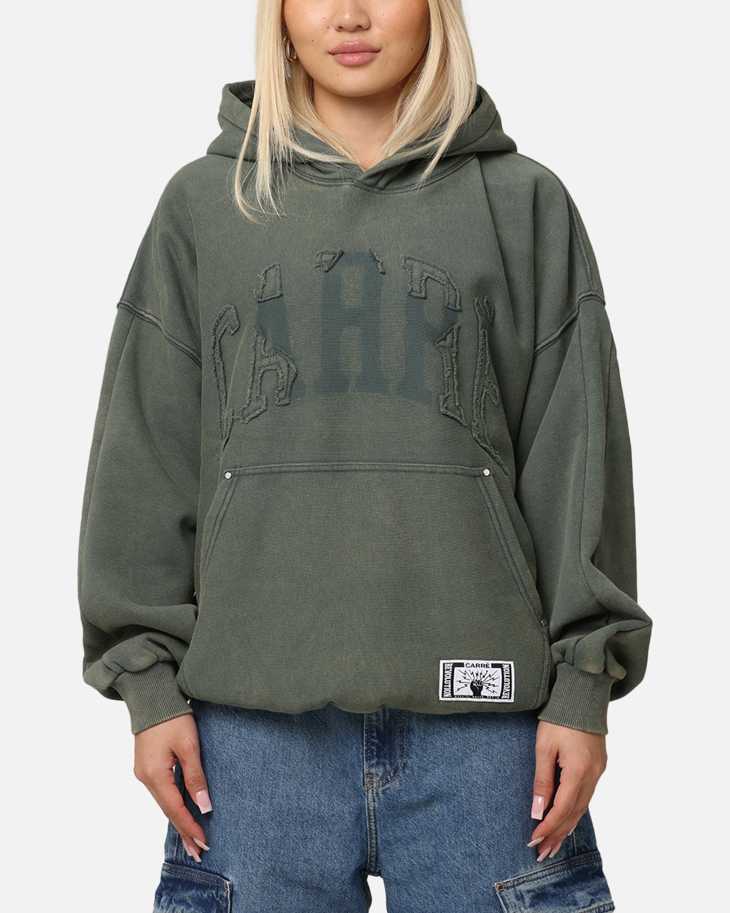Carre Con-Star Hoodie Rinsed Moss Green、mySite、zt4zffjzw