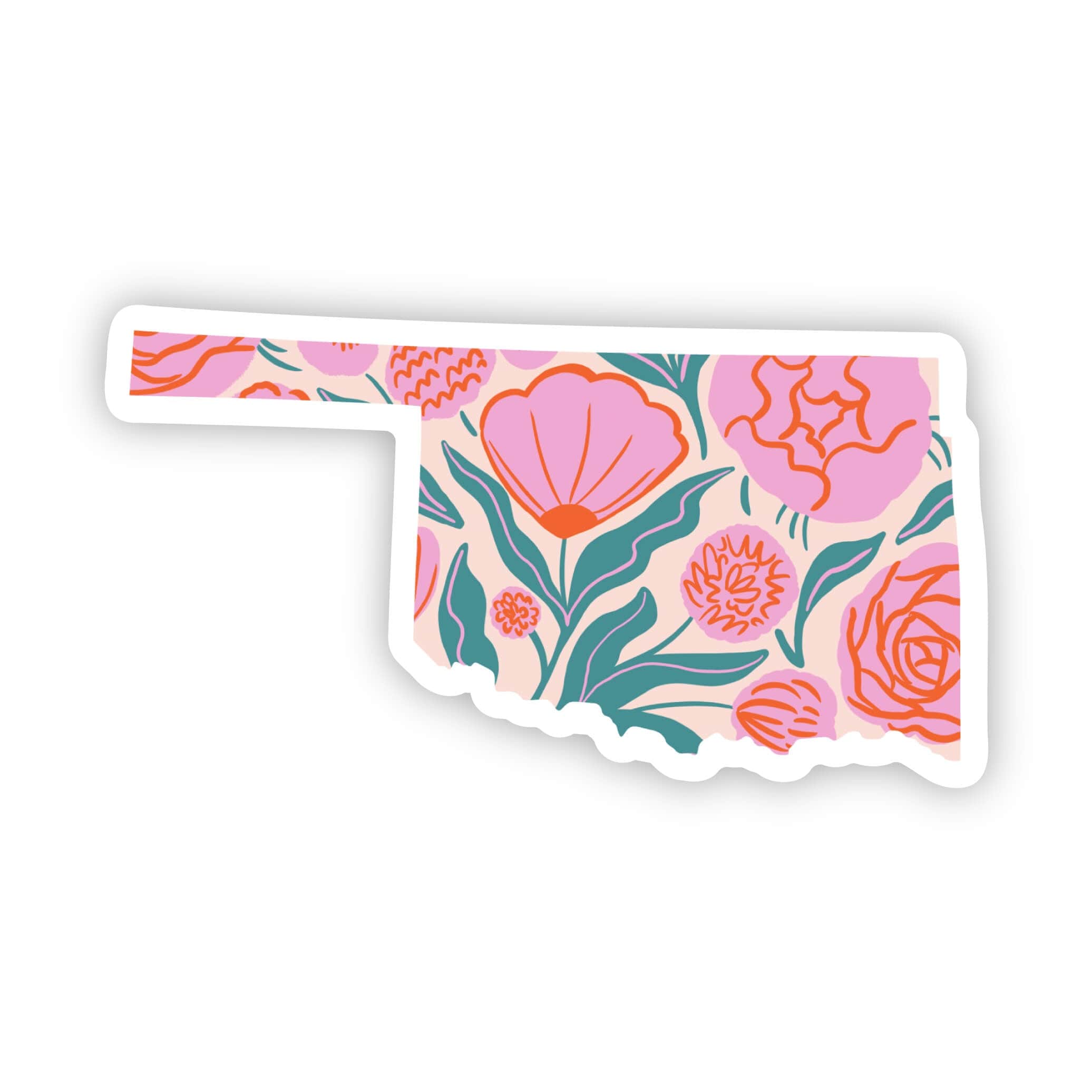  Oklahoma Sticker - Elegant Floral、mySite、ghnorth