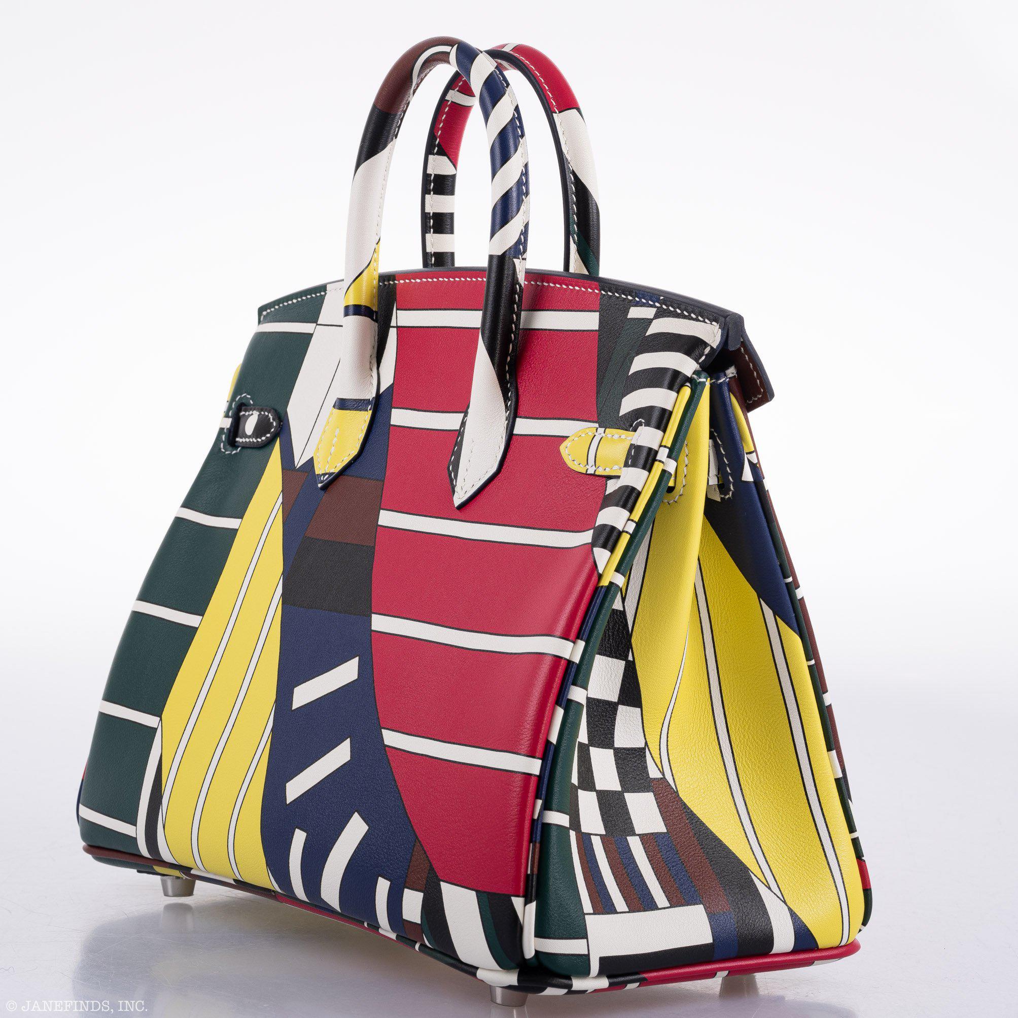 Hermès Birkin 25 One Two Three And Away We Go! - Limited Edition By Nigel Peak Multicolor Swift Palladium Hardware、mySite、garminoutage.com