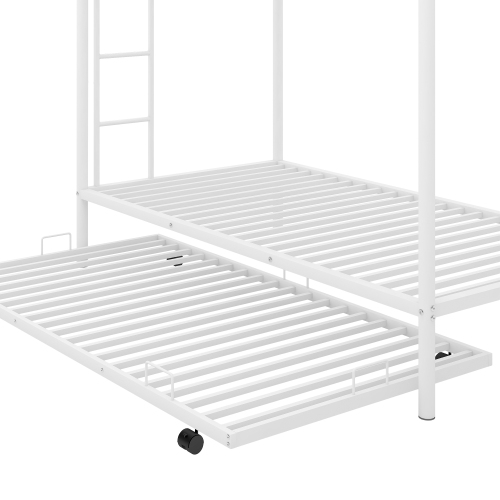 Twin over Twin Bunk Bed with Trundle, Black(OLD SKU:MF192387AAB)、、casual