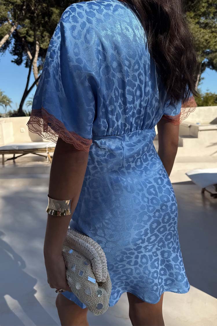 Blue Jacquard Mini Thea Dress、mySite、solidvoid