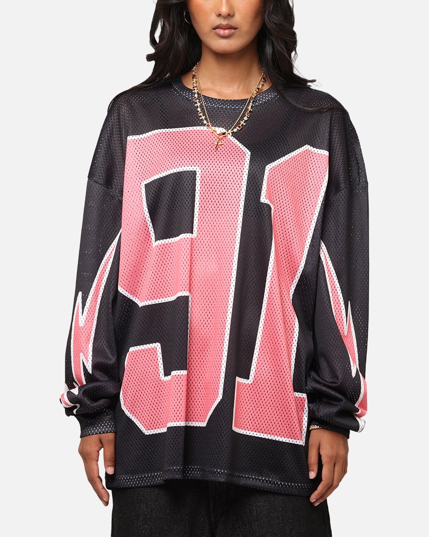 Criminal Damage 91 Mesh Long Sleeve T-Shirt Caviar、mySite、zt4zffjzw