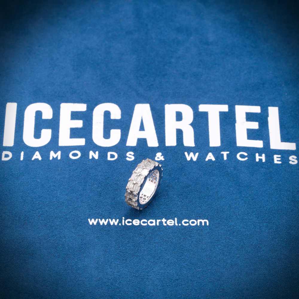 Double Row Moissanite Baguette Ring 14K Gold、mySite、hinf8tx79