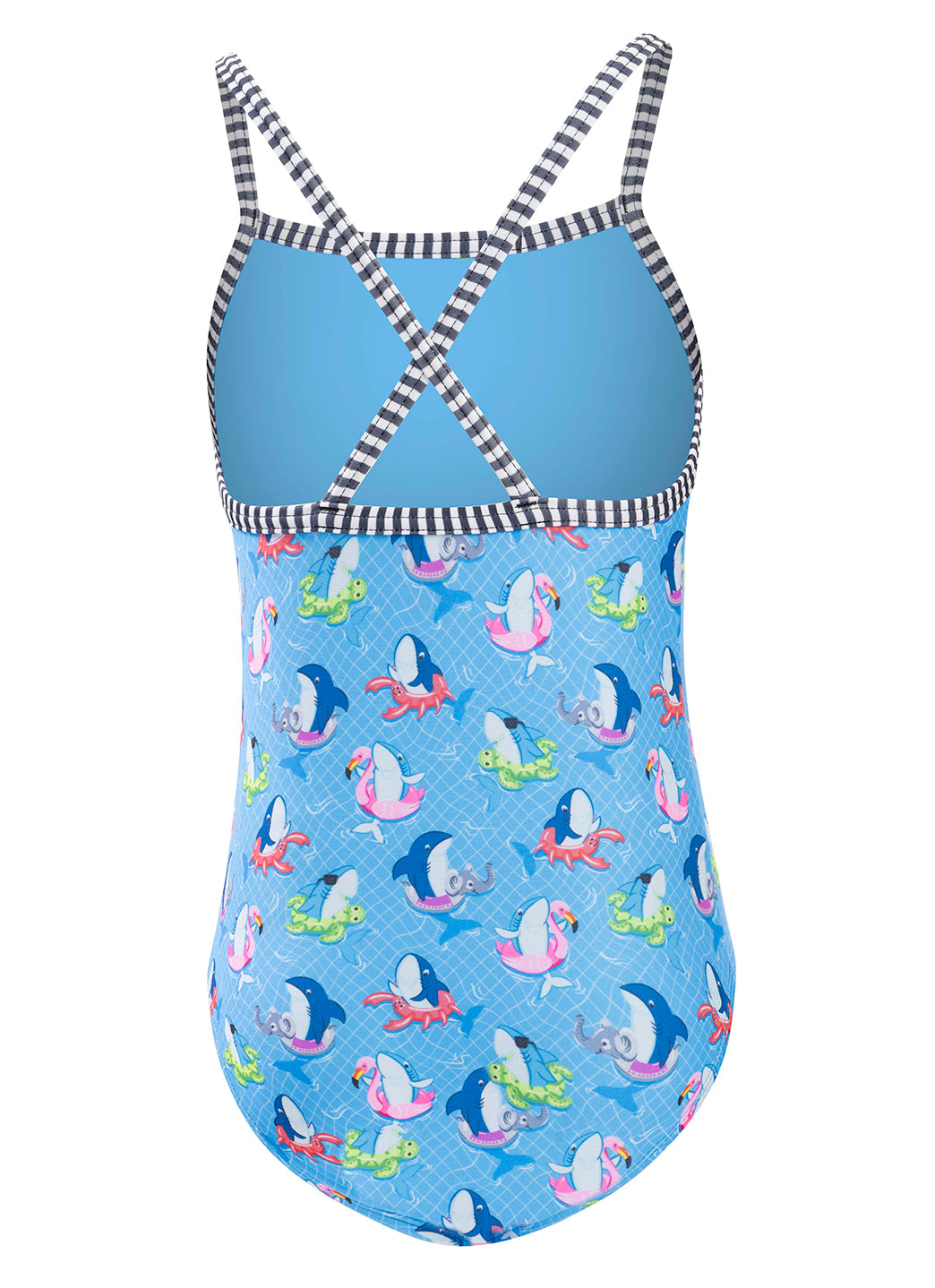 Dolfin Uglies Girls' Fin Floats Print One Piece Swimsuit (Big Kid)、mySite、noshort