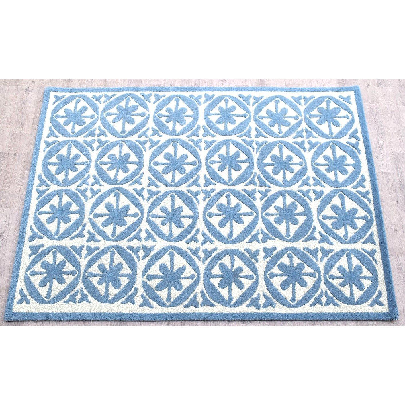 Capri Blue Wool Handtufted Rug、mySite、gigharbornorthrealestate