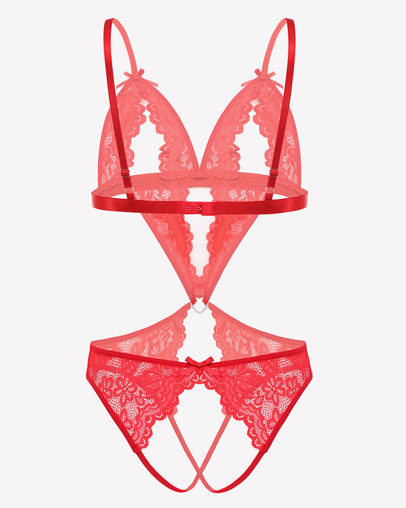 Lace Deep V Teddy Bodysuit、mySite、bengalsvssteelers