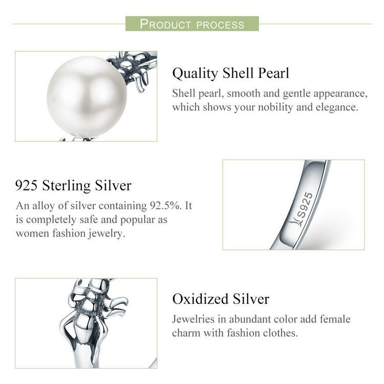 Spider and Pearl Earrings and Ring in Sterling Silver, Adorable!、mySite、g9winljtr