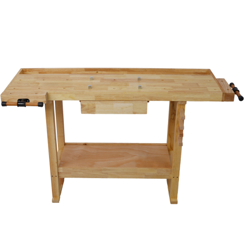 55-Inch Wood Workbench - Wooden Workbench for Garage Workshop and Home、、eastwooduniform