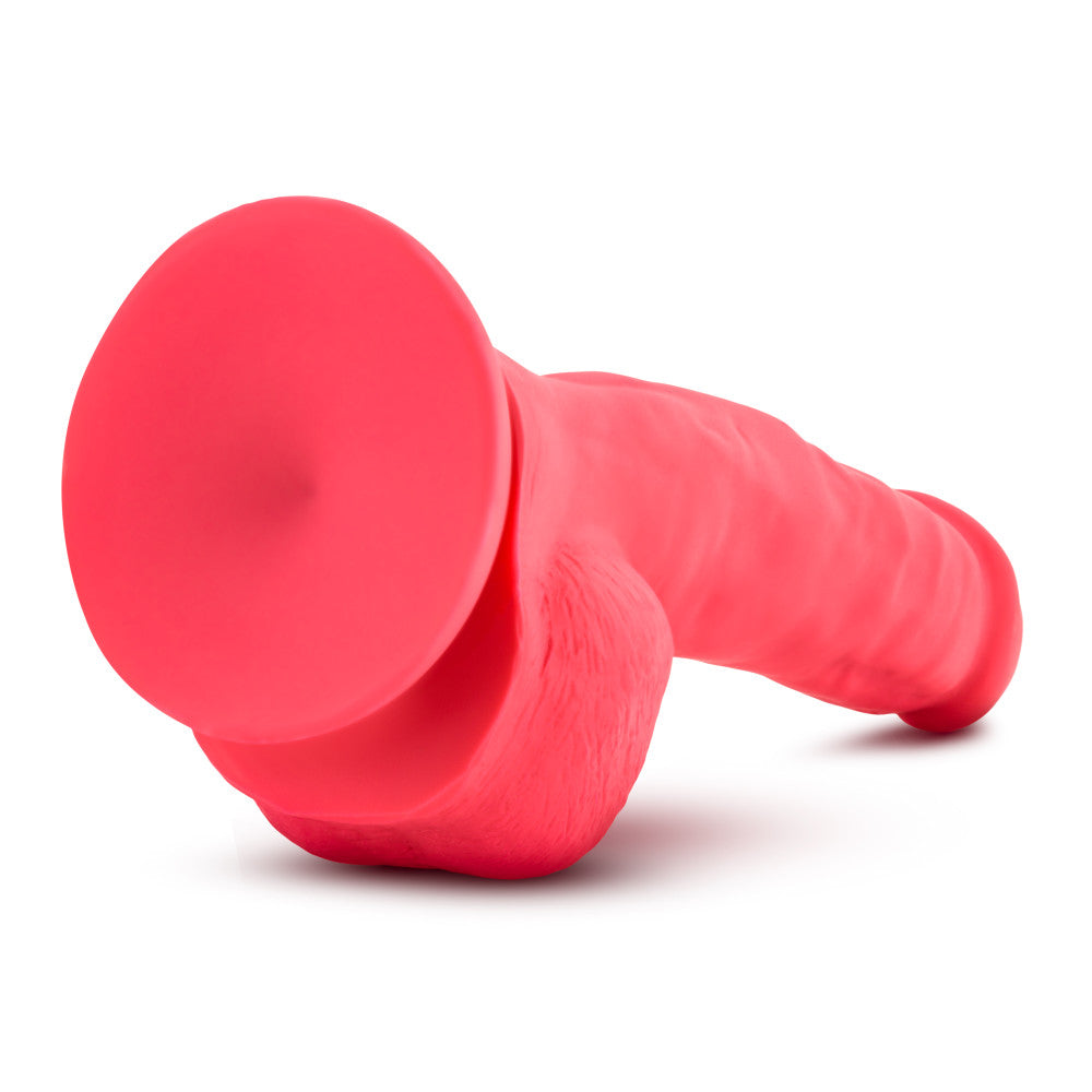 Ruse By Blush® | Shimmy Realistic G-Spot Cerise 8.75-Inch Long Dildo With Balls & Suction Cup Base、mySite、bottomscart