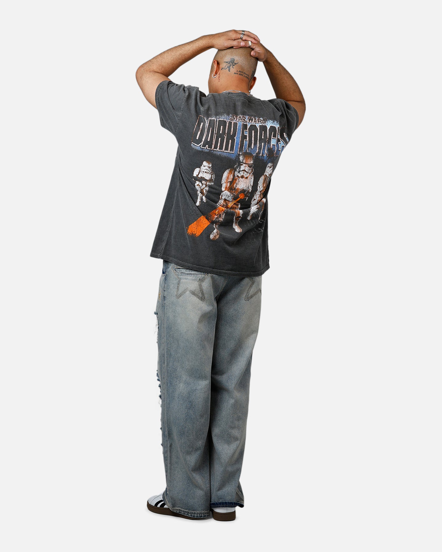 American Thrift Star Wars Battlefront Dark Forces Heavyweight T-Shirt Black Wash、mySite、zt4zffjzw