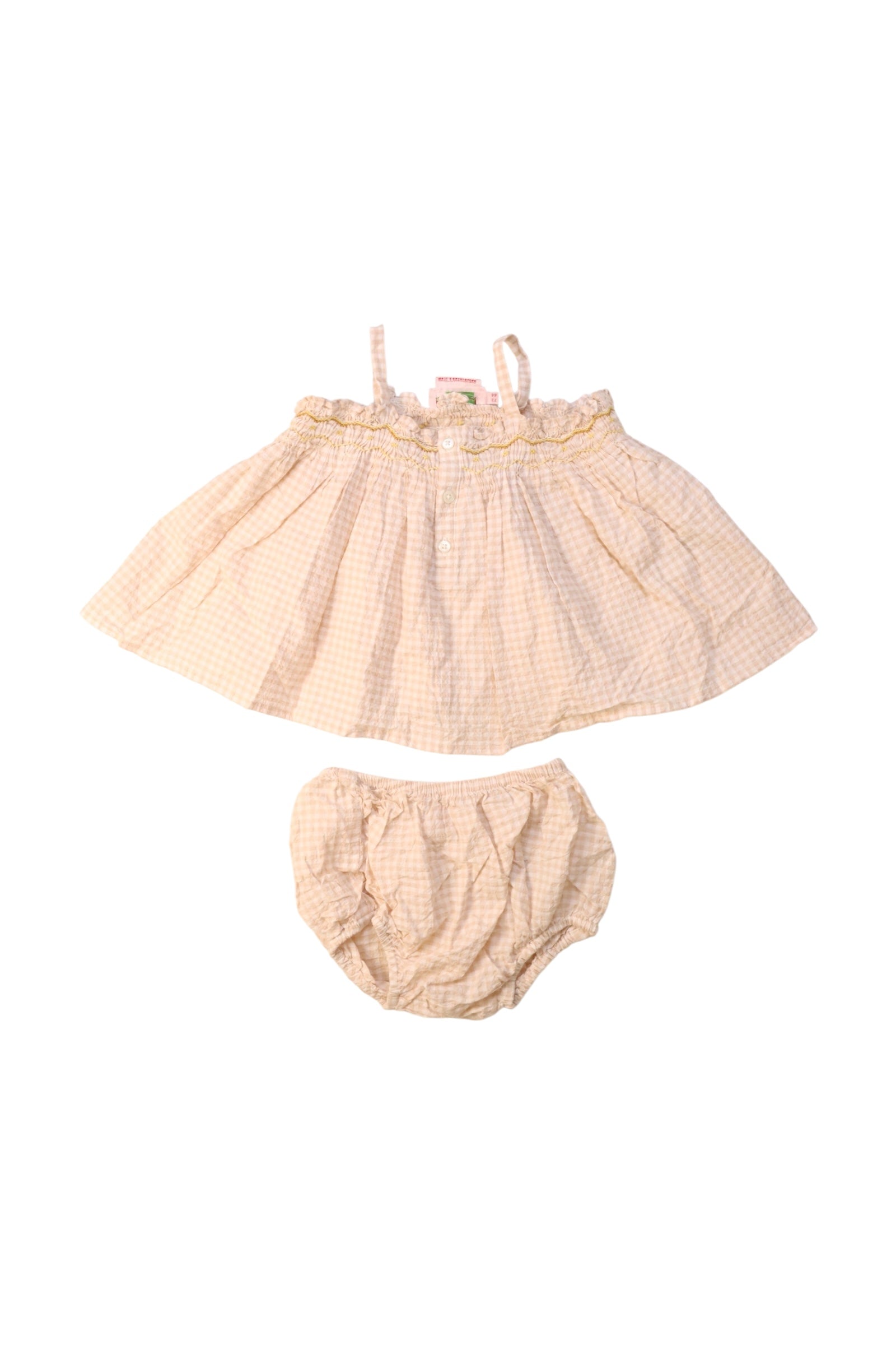 Bonpoint Checkered Skirt Set, 6-12M、mySite、g9winljtr