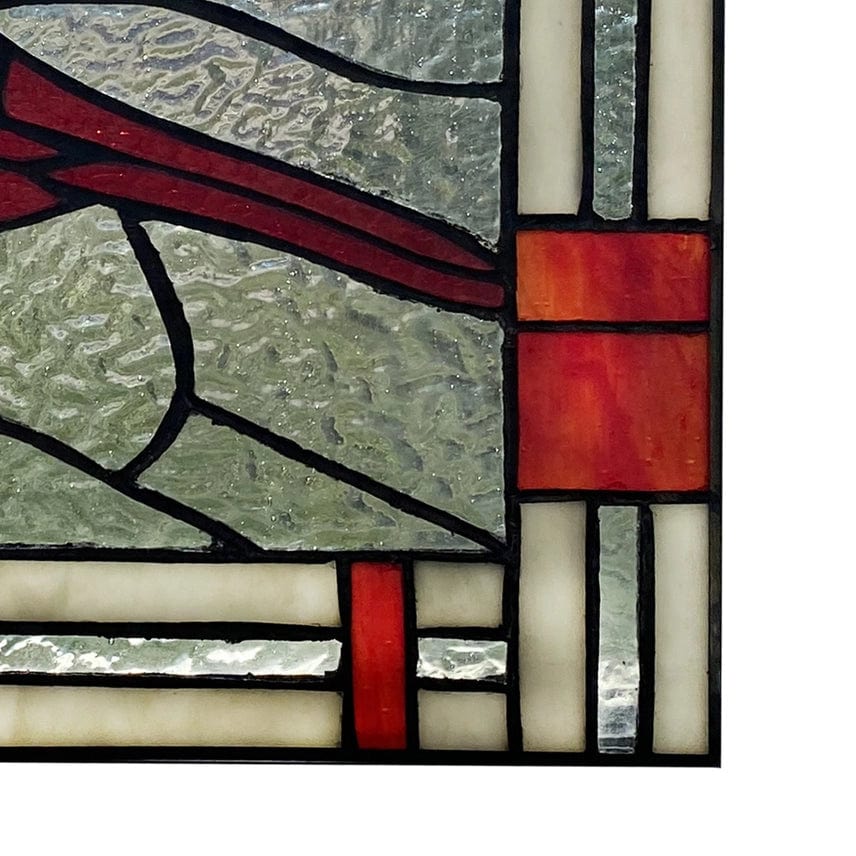 Cardinal Stained Glass Window Panel Handmade in India、mySite、g9winljtr