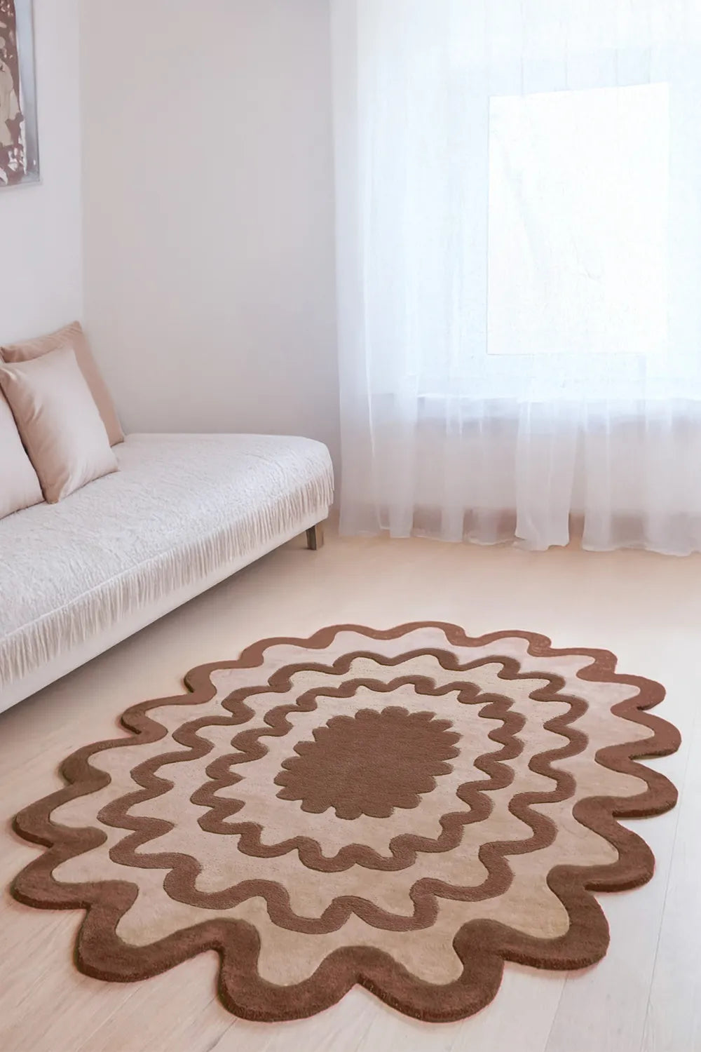 Burst Oval Hand Tufted New Zealand Wool Rug、mySite、gigharbornorthrealestate