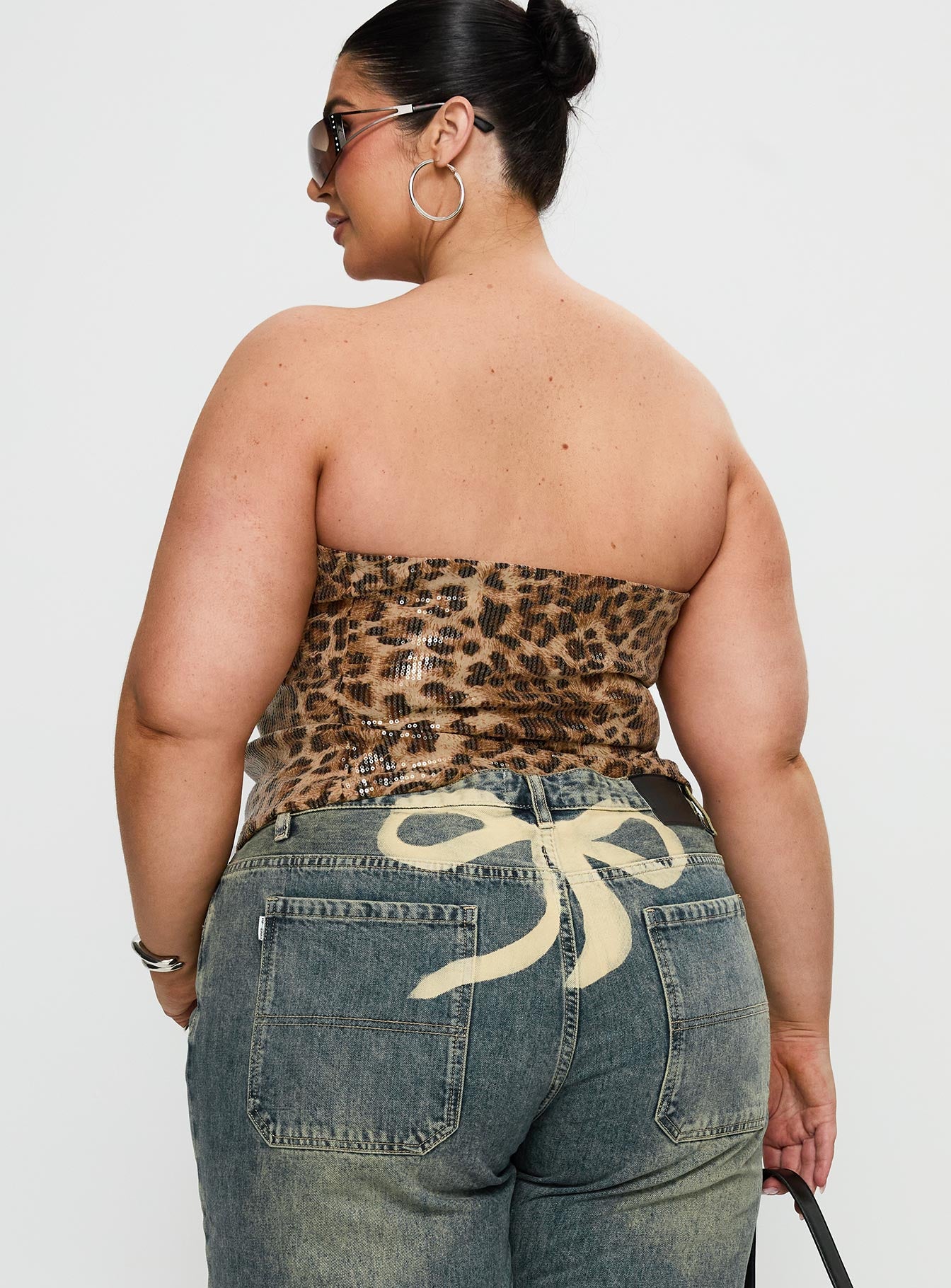 Learn To Fly Strapless Sequin Top Leopard Curve、mySite、solidvoid