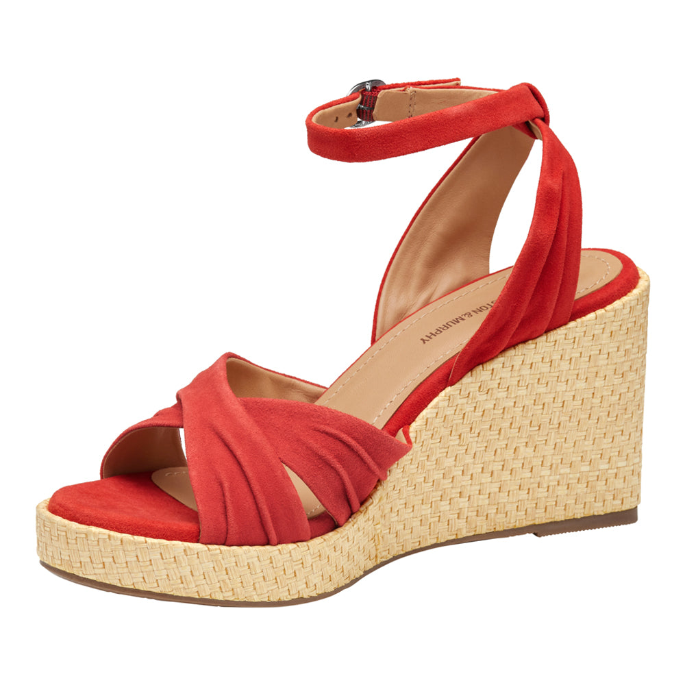 Marcia Cross-Band Ankle Strap Wedge Sandals、mySite、gtrtttuynbv