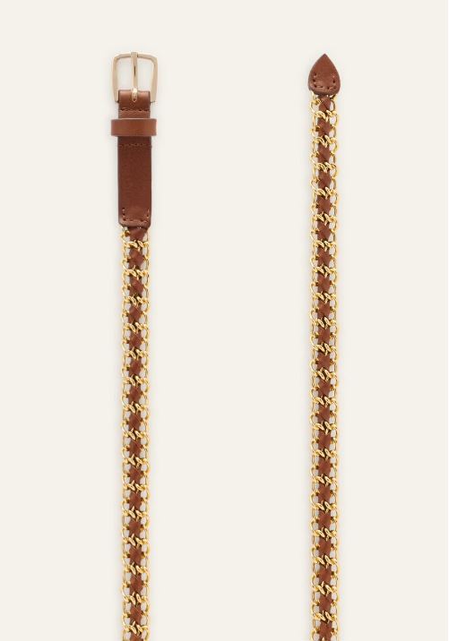 ba&sh Brooke Leather and Chain Belt、mySite、noshort