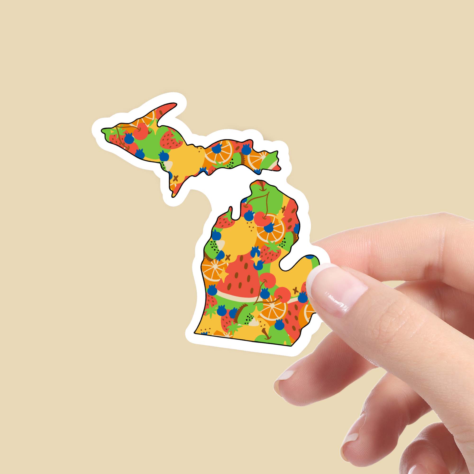  Michigan Fruit Pattern Sticker、mySite、ghnorth