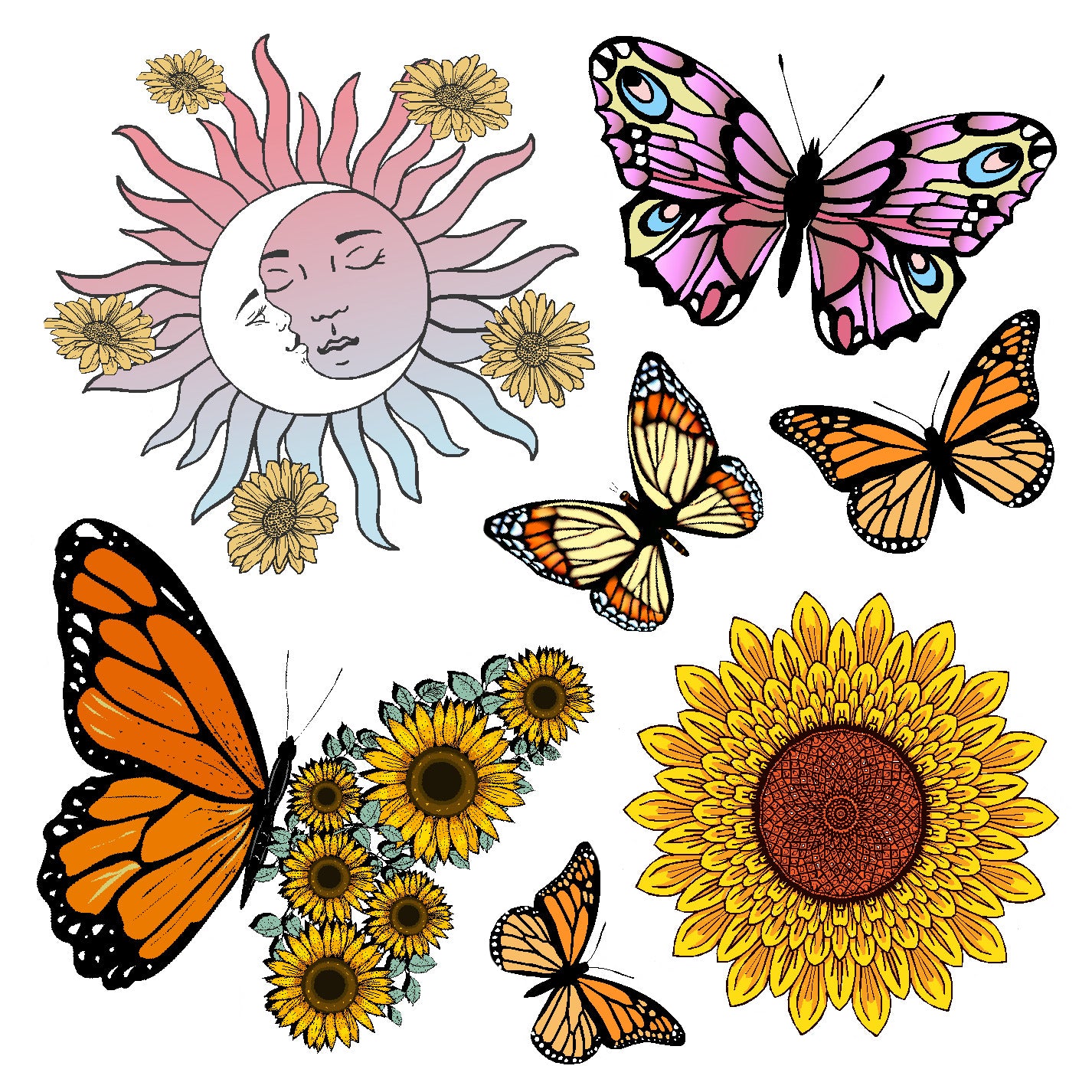  Natures Beauty Vinyl Sticker Decal Set、mySite、ghnorth
