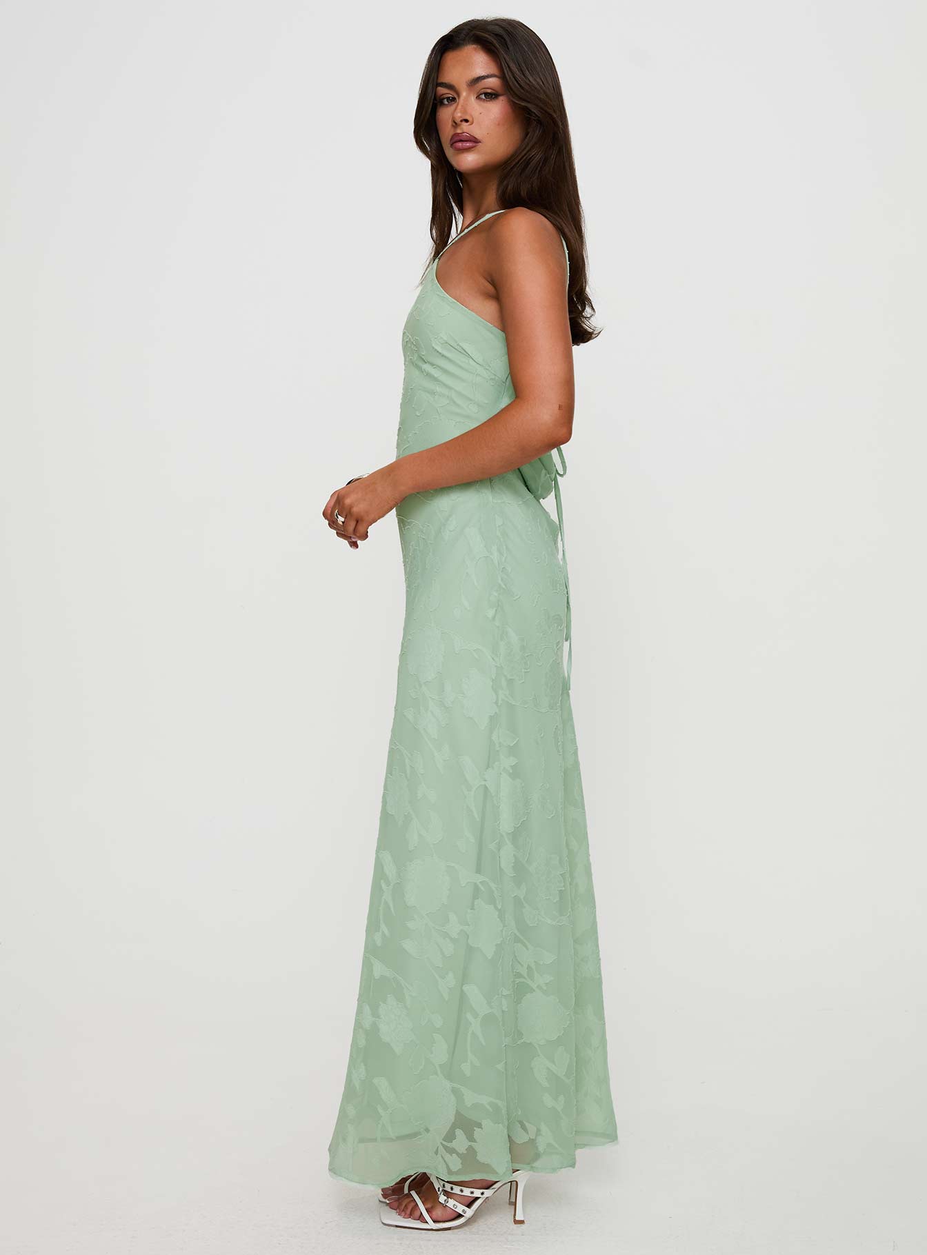 Zoelle Halter Maxi Dress Sage、mySite、solidvoid