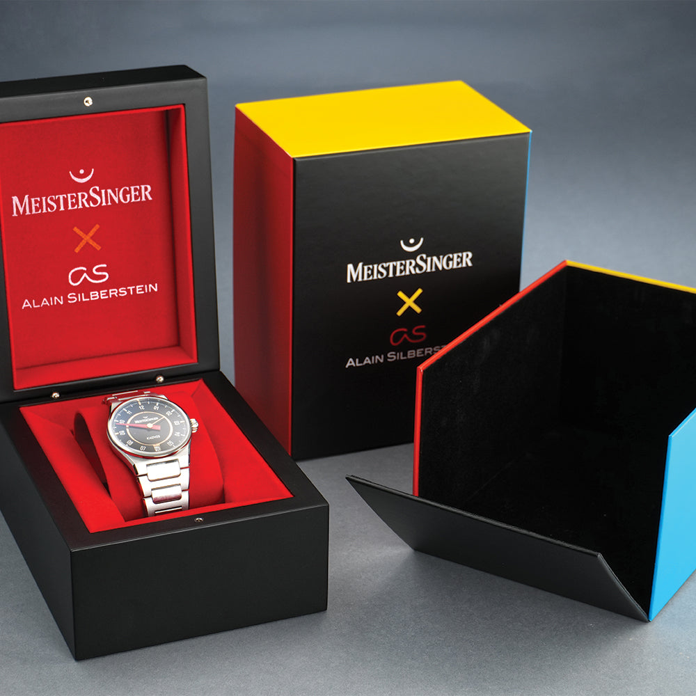  MeisterSinger X Alain Silberstein Limited Edition Kaenos Grand Date 40mm - Black on Bracelet