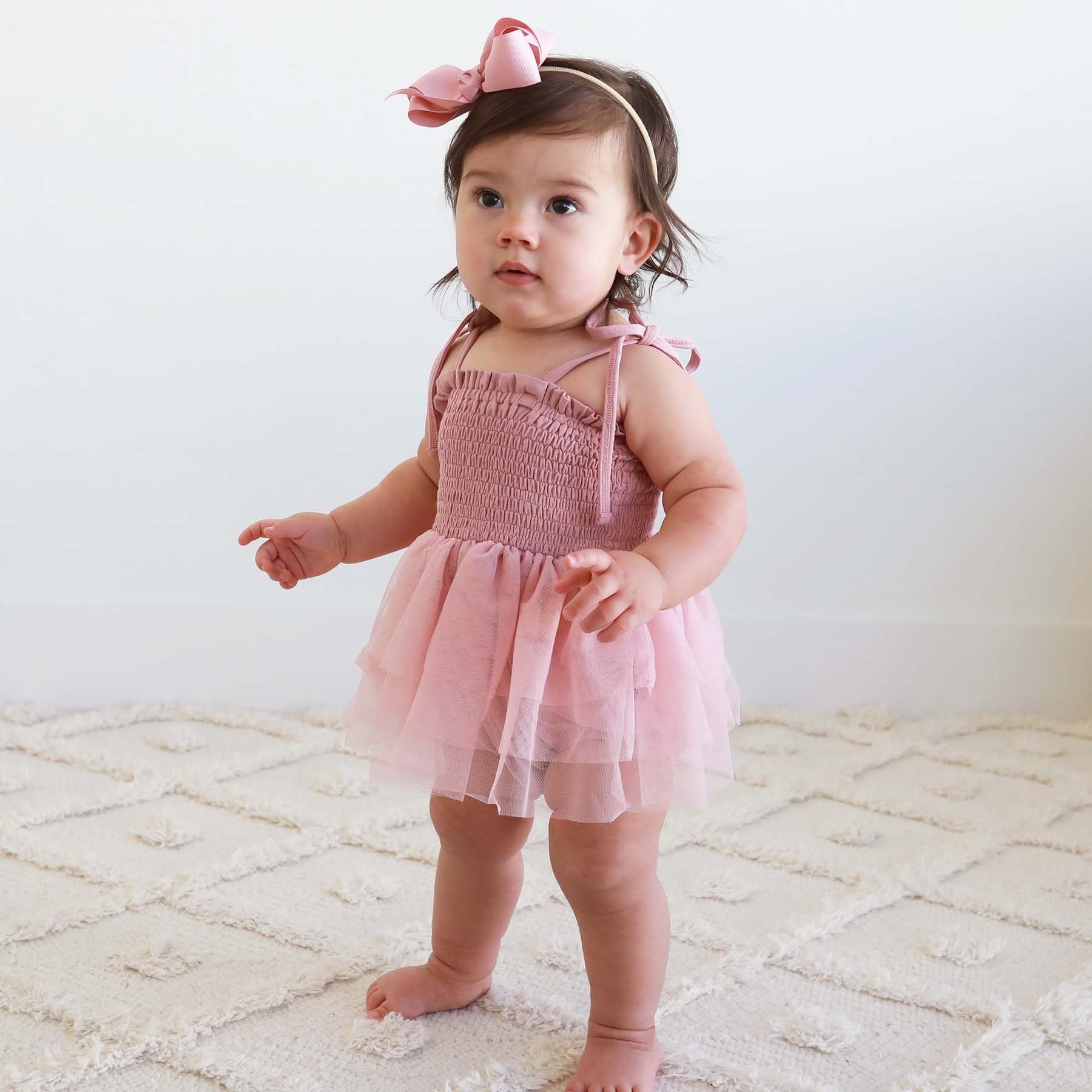  Smocked Tutu Bodysuit | Mauve、mySite、layawaytickets