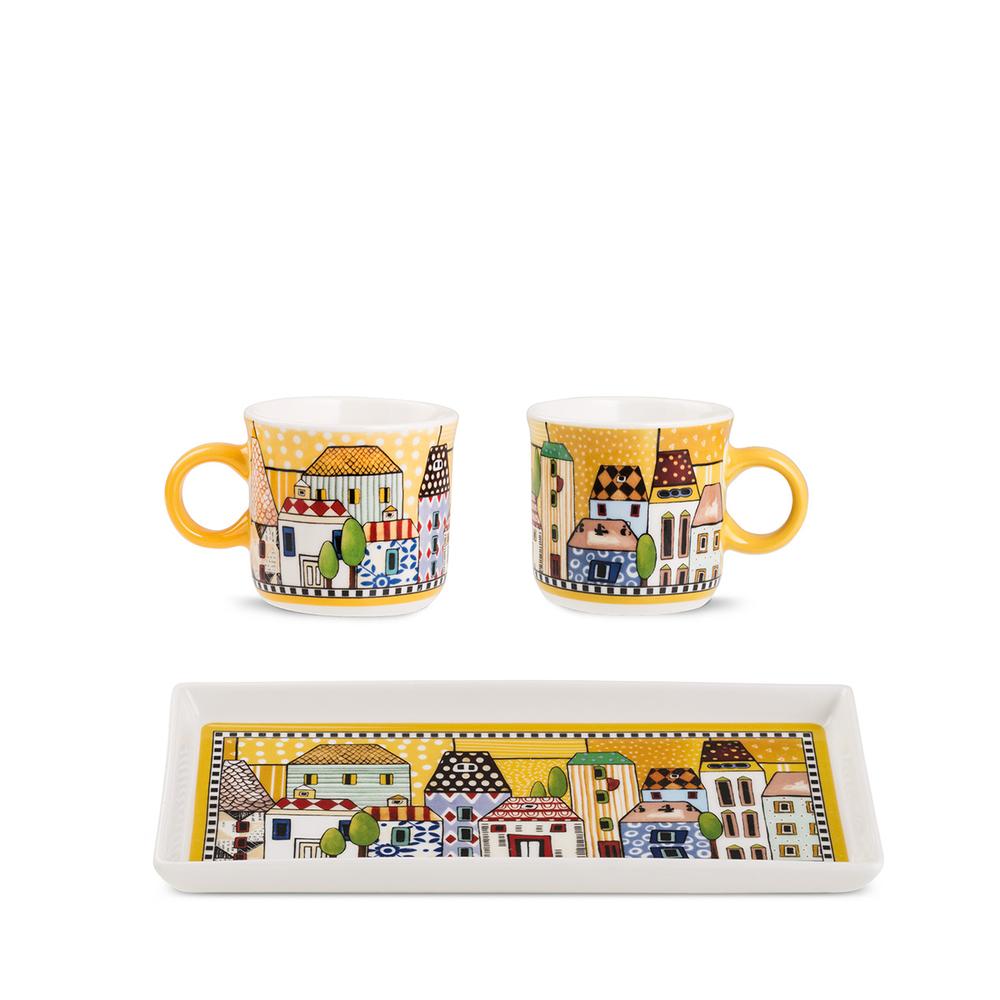 EGAN - Set 2 Minimug+Vassoio Paese Mio Giallo、mySite、fannypackpong