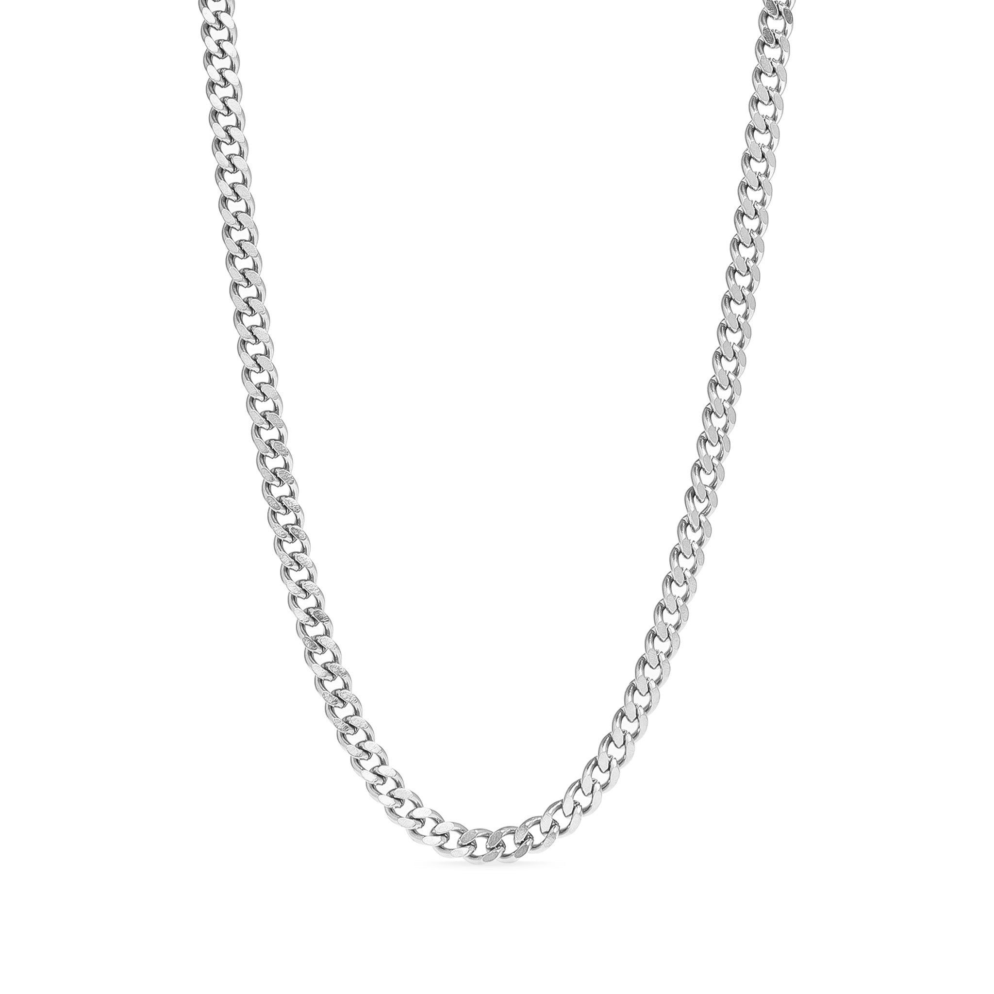 Stainless Steel Diamond Cut Curb Chain Necklace / CHN7500、mySite、dreamappss