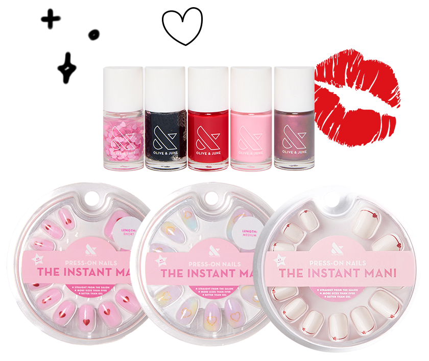 Valentine's Day Set - Mini Polishes + Press-Ons、mySite、solidvoid