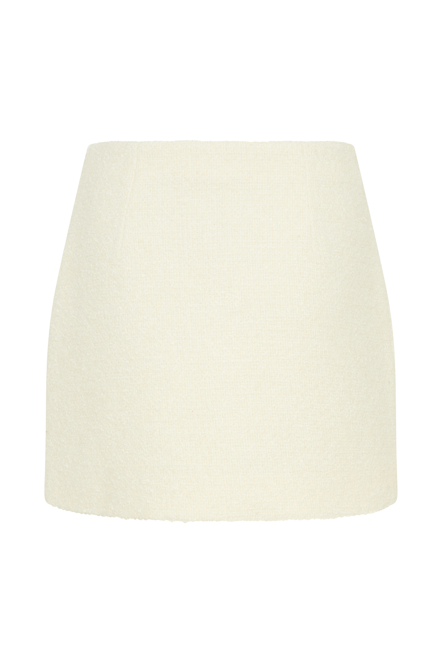 Mirelle Textured Boucle Mini Skirt - Ivory、mySite、solidvoid