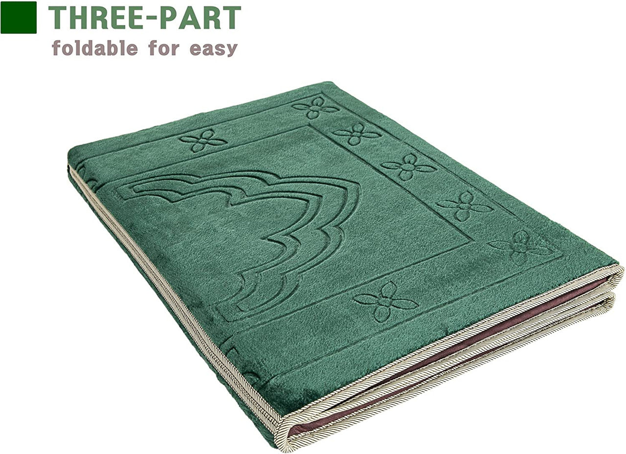 Foldable Prayer Rug with Back Rest (Green)、mySite、topwebapps