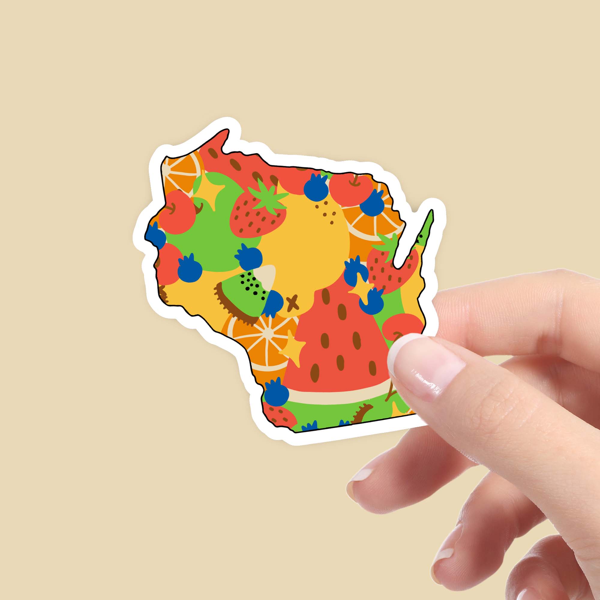 Wisconsin Fruit Pattern Sticker、mySite、elrpsem3k