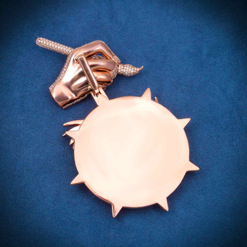 Moissanite Circle Hawk Pendant 14K Gold、mySite、hinf8tx79