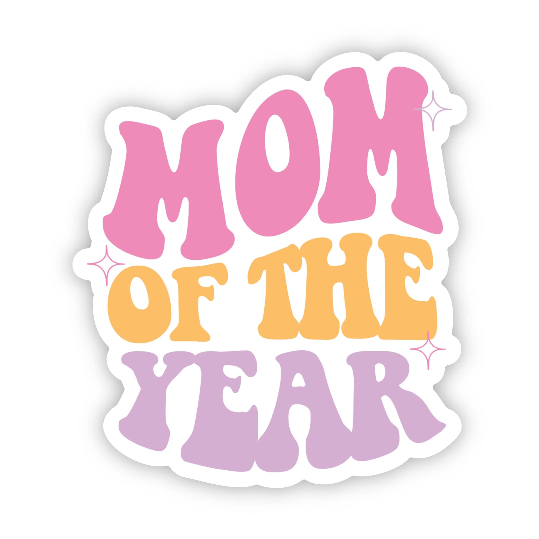  Mom of the year groovy lettering sticker、mySite、elrpsem3k