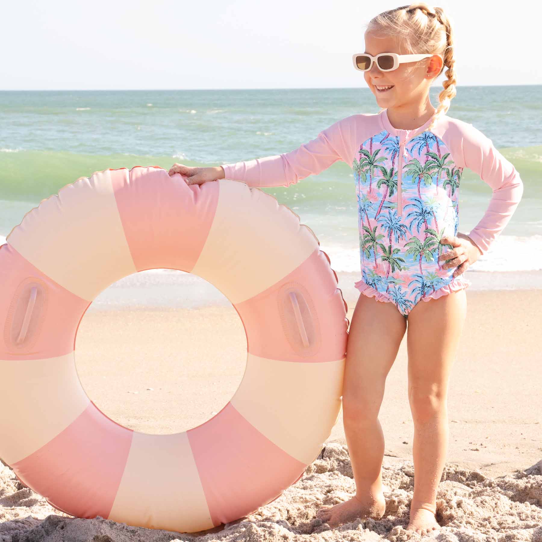  Long Sleeve Rash Guard with Front Zipper | Pastel Palms、mySite、layawaytickets