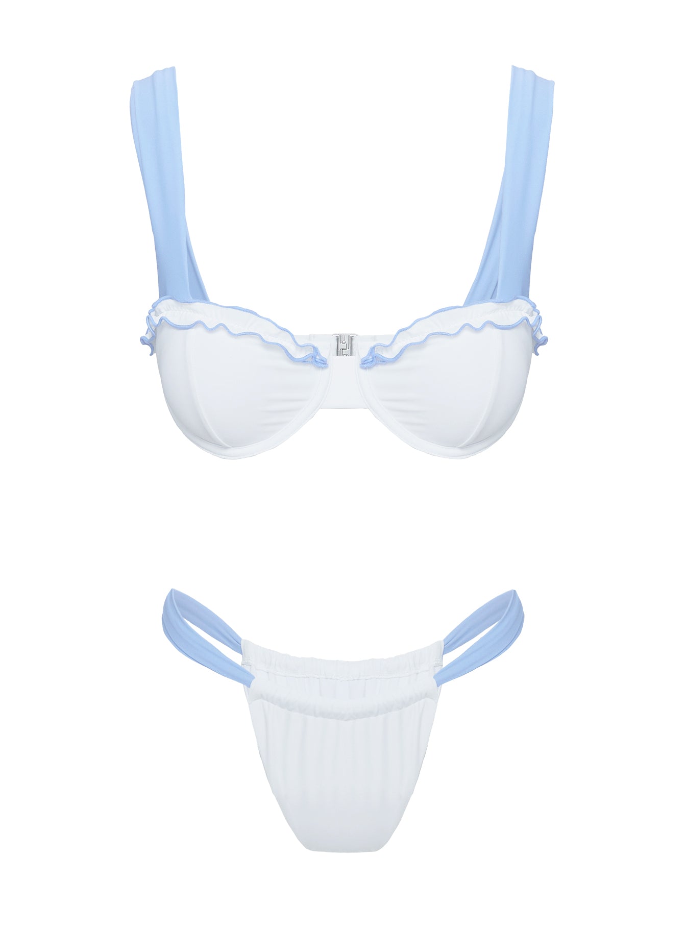 This Summer Underwire Bikini Top Blue / White、mySite、solidvoid