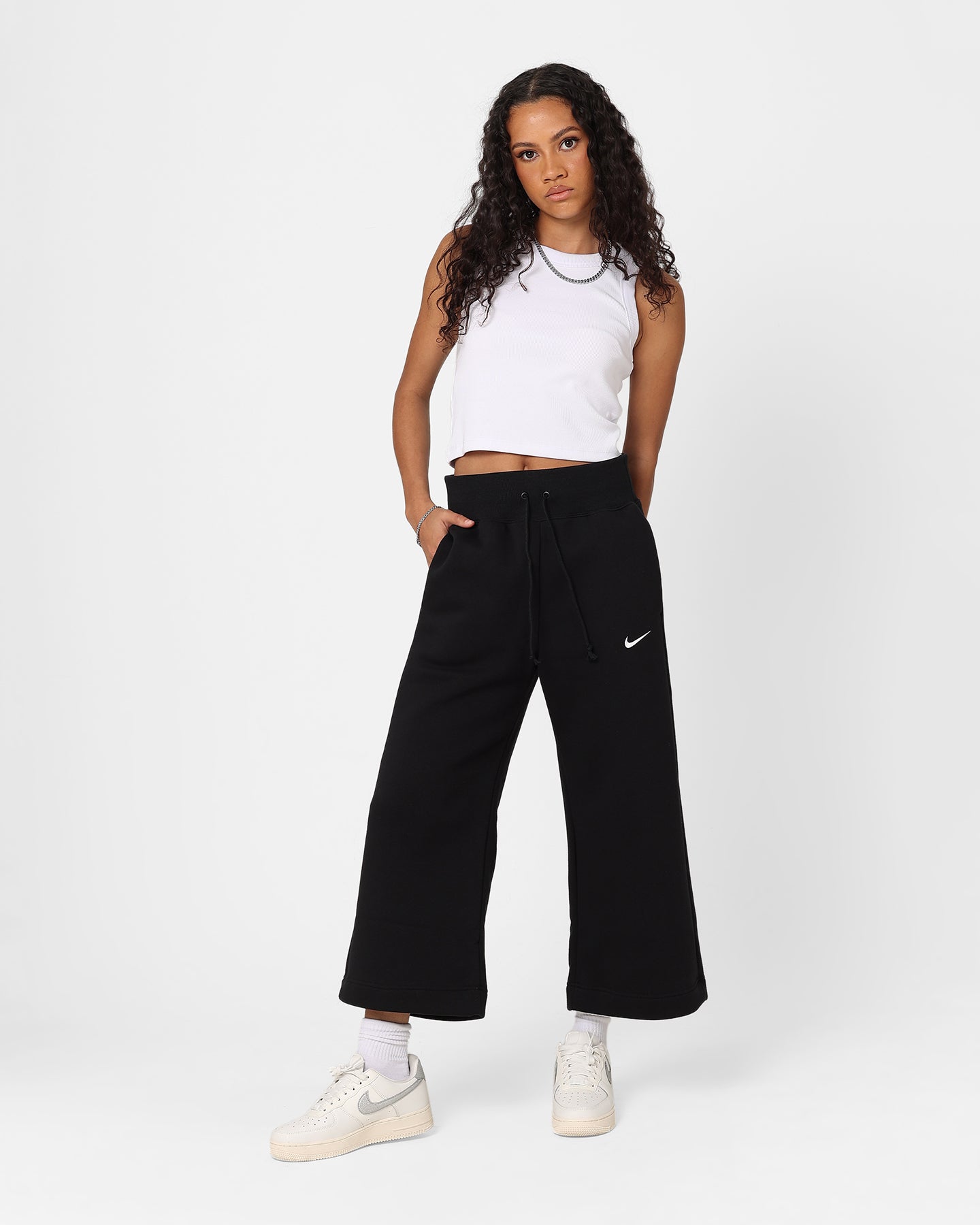 Nike Women's Sportswear Phoenix Fleece High Rise Sweatpants Black/Sail、mySite、zt4zffjzw