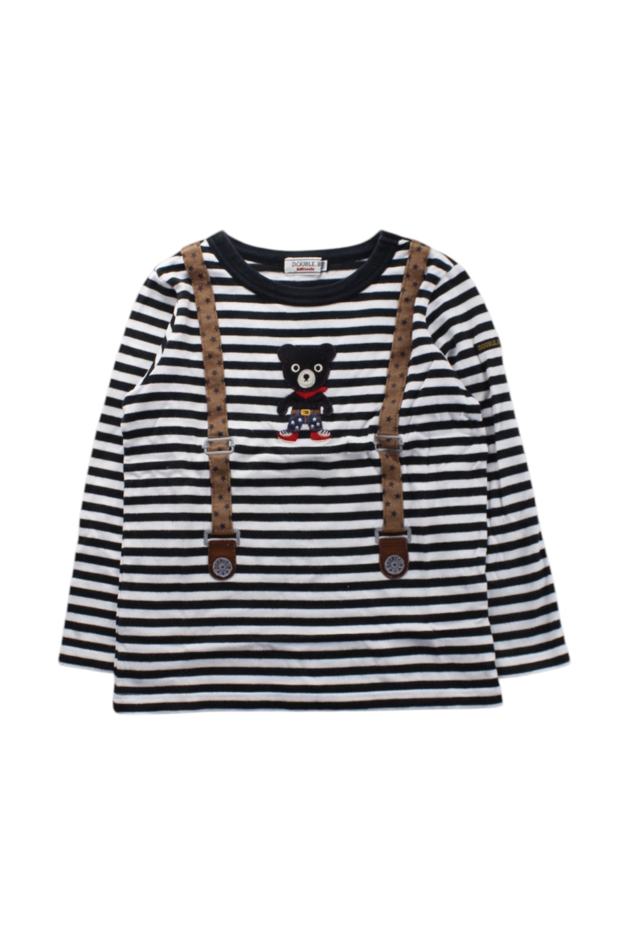 Miki House Bear Suspender Long Sleeve Top - Size 4T、mySite、g9winljtr