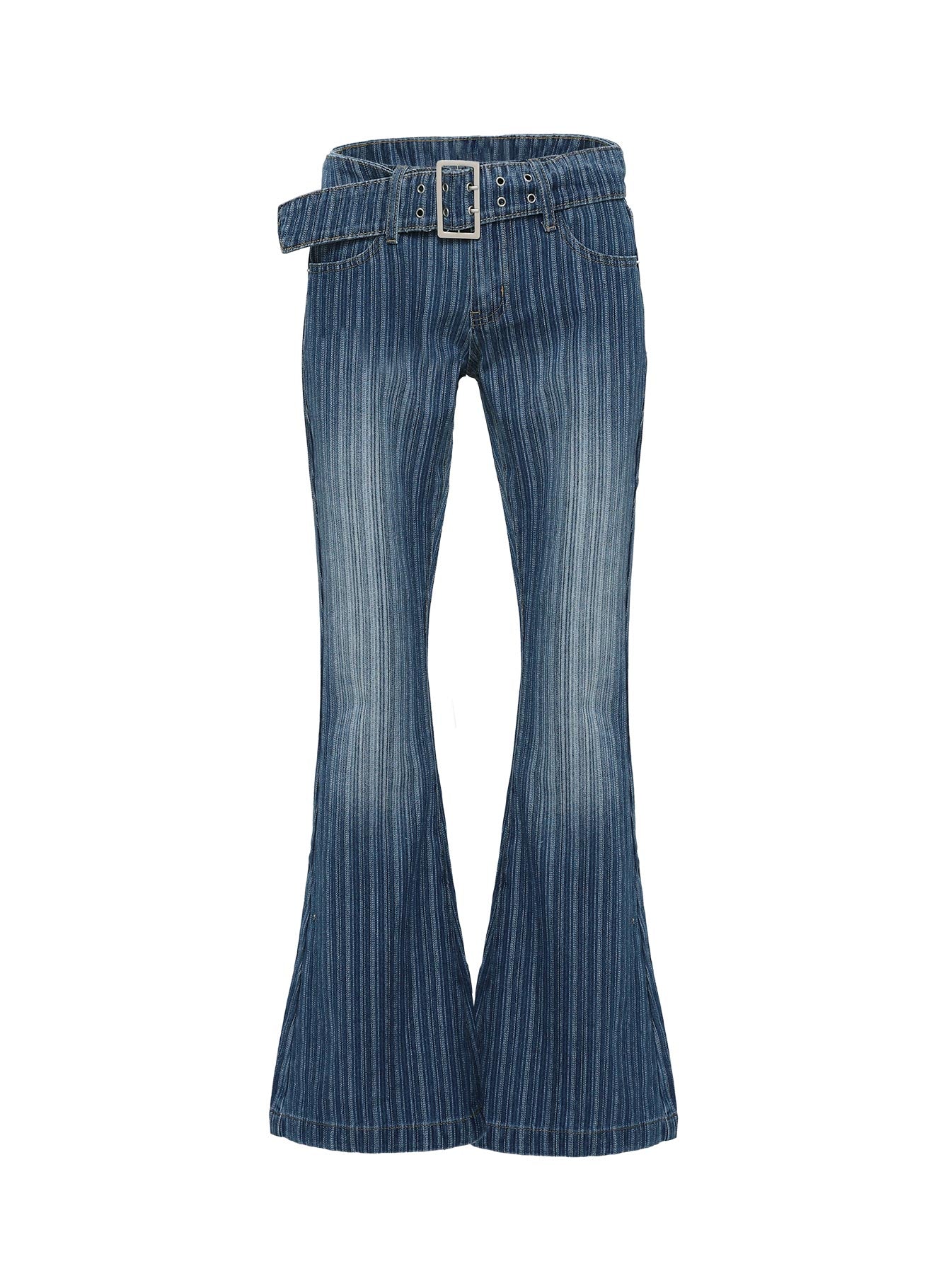 Ralbartia Stripe Belted Jeans Mid Wash、mySite、solidvoid