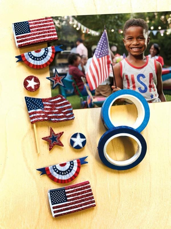  Scrapbook Stickers - 3D American Flags、mySite、ghnorth