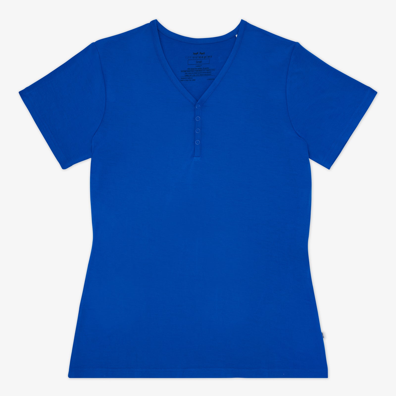 Electric Blue Women's Short Sleeve Pajama Top、mySite、g9winljtr