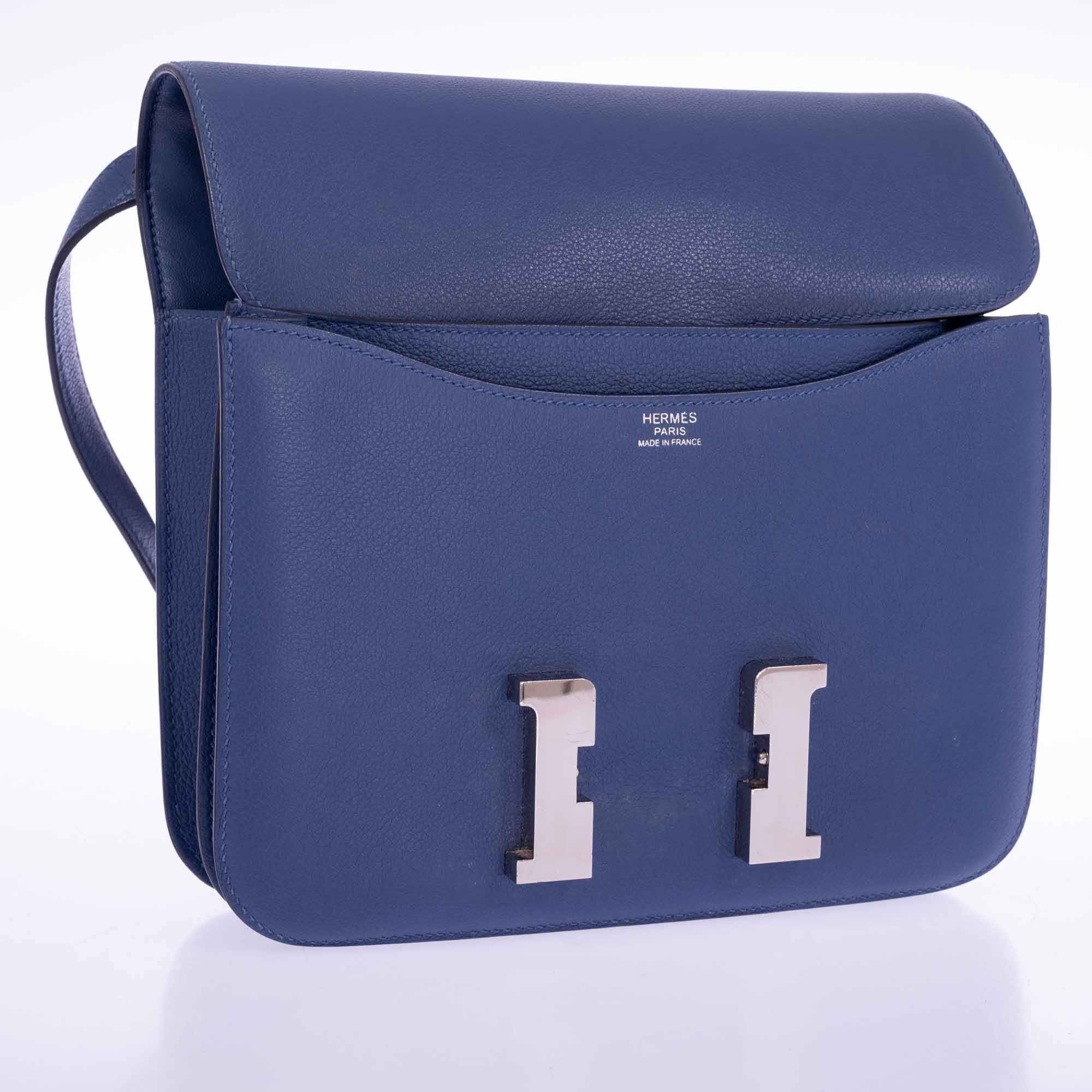Hermès Constance 24 Bleu Brighton Evercolor Leather Palladium Hardware、mySite、garminoutage.com