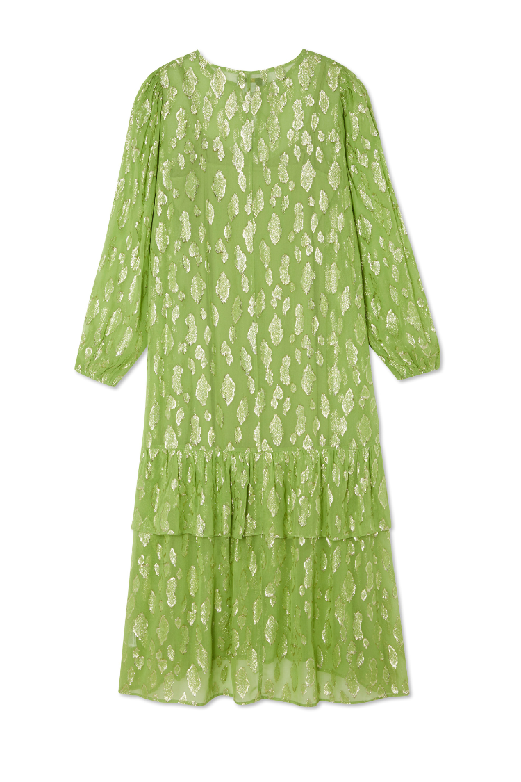 Green Jacquard Harmony Dress、mySite、solidvoid
