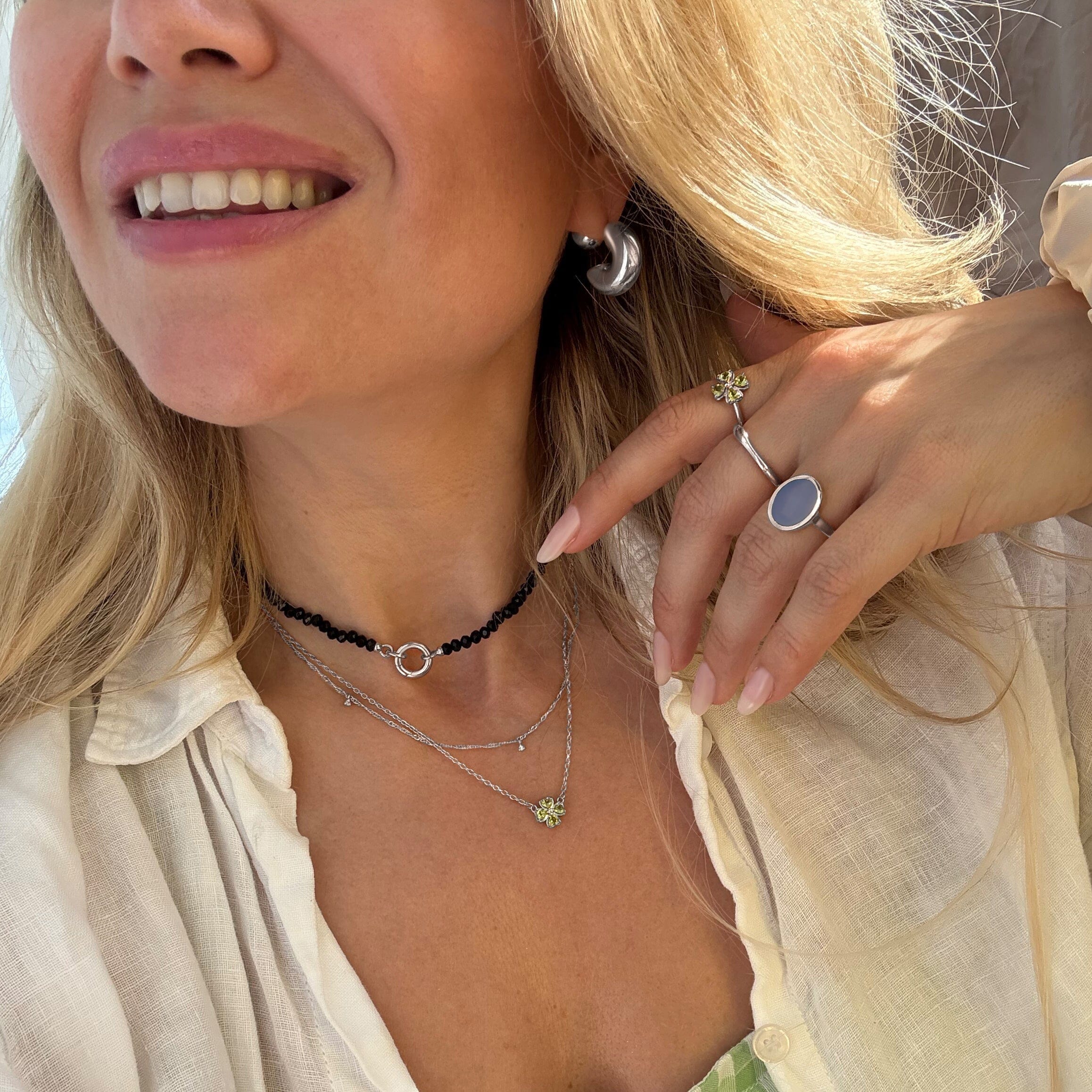 Crystal Ring - Enfolded Grey Agate、mySite、hinf8tx79